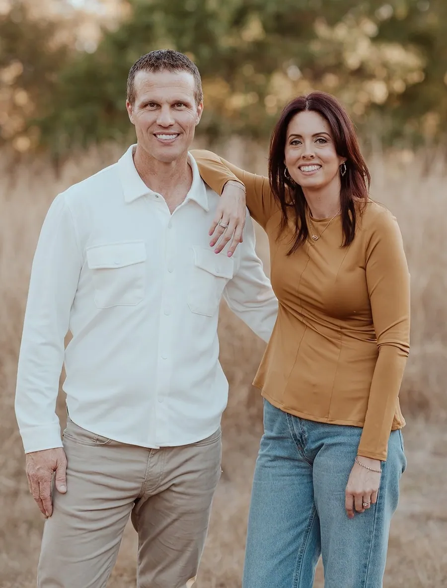 Daniel Hogenson, owner of RenovatePros, with Lauren, outdoors in the Hill Country