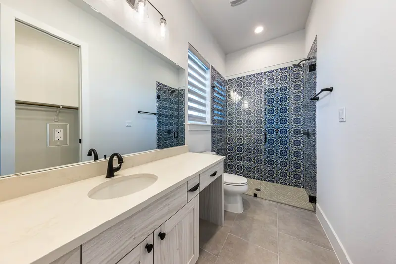 Bathroom, Farmhouse Hill Country Retreat (RenovatePros project)