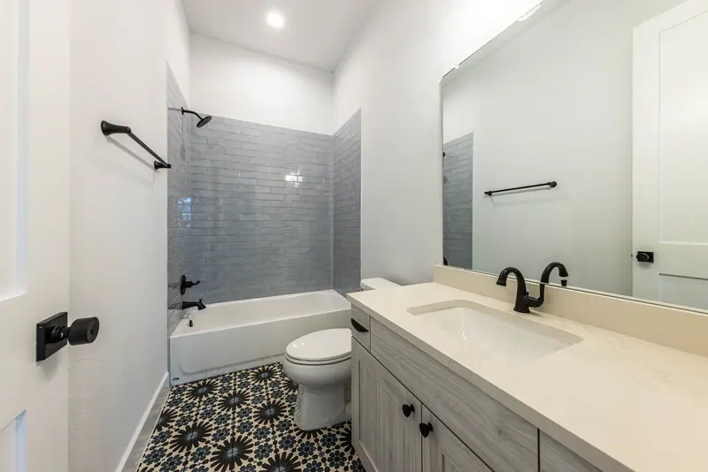 Bathroom, Farmhouse Hill Country Retreat (RenovatePros project)