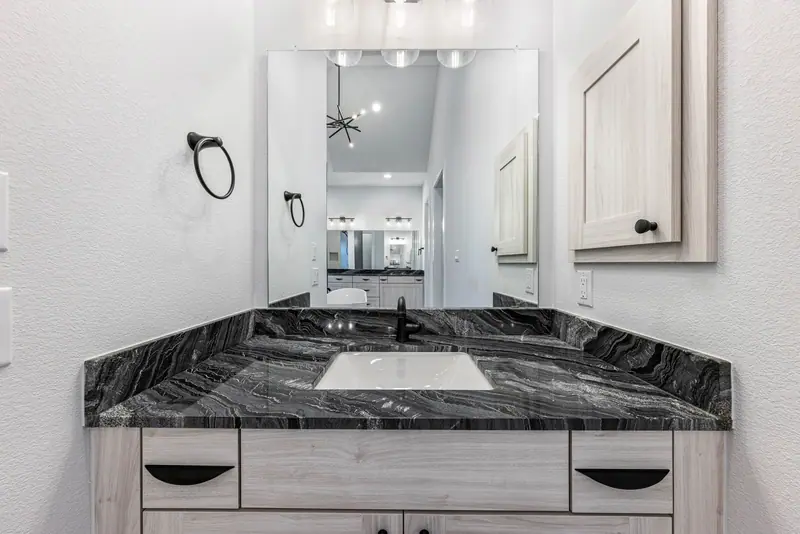Bathroom, Farmhouse Hill Country Retreat (RenovatePros project)