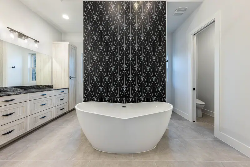 Bathroom, Farmhouse Hill Country Retreat (RenovatePros project)