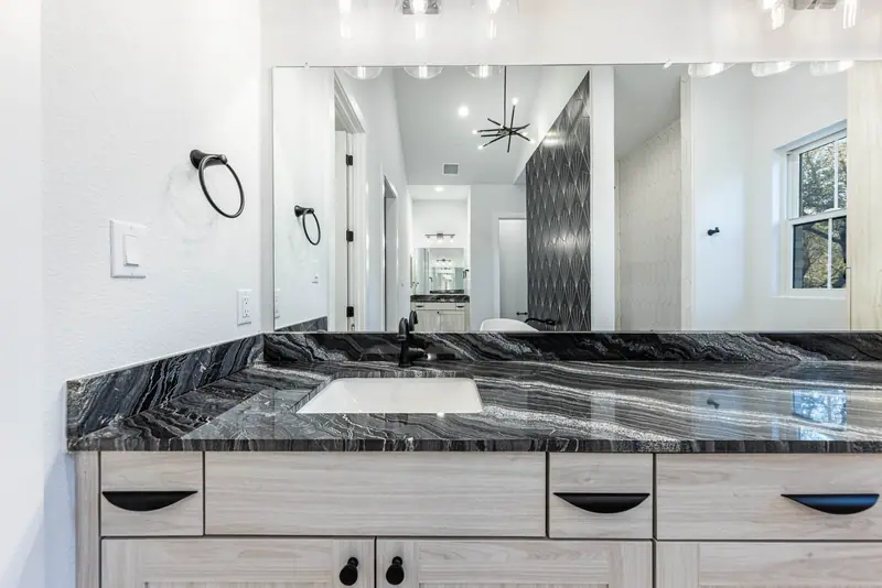 Bathroom, Farmhouse Hill Country Retreat (RenovatePros project)
