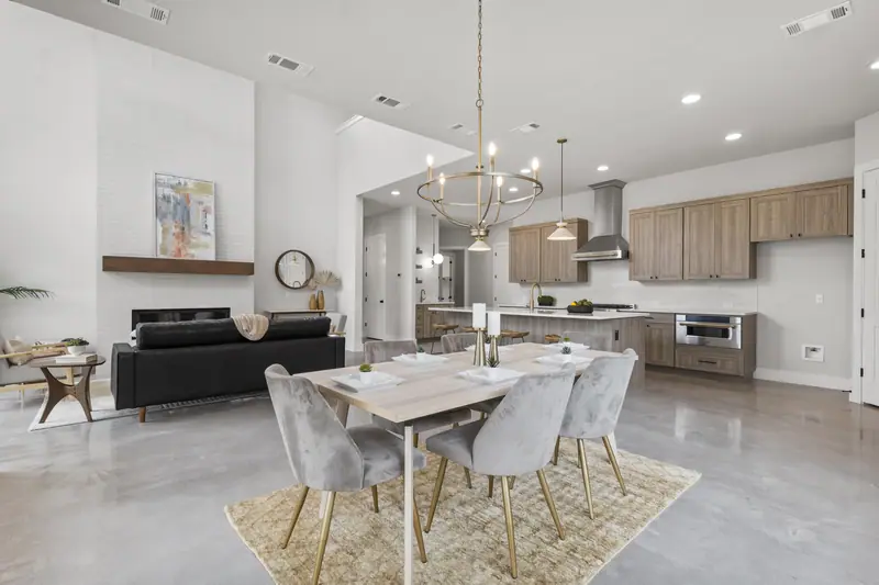 Dining area, Round Mountain Modern Farmhouse (RenovatePros project)
