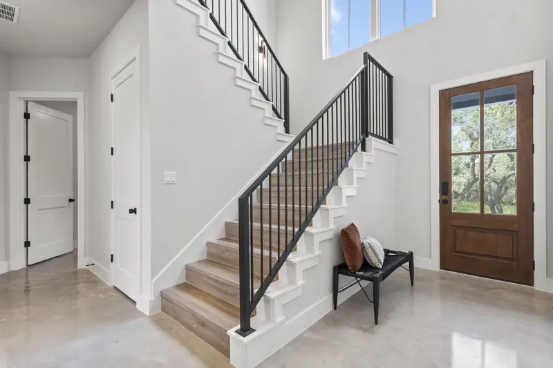 Stairs, Round Mountain Modern Farmhouse (RenovatePros project)