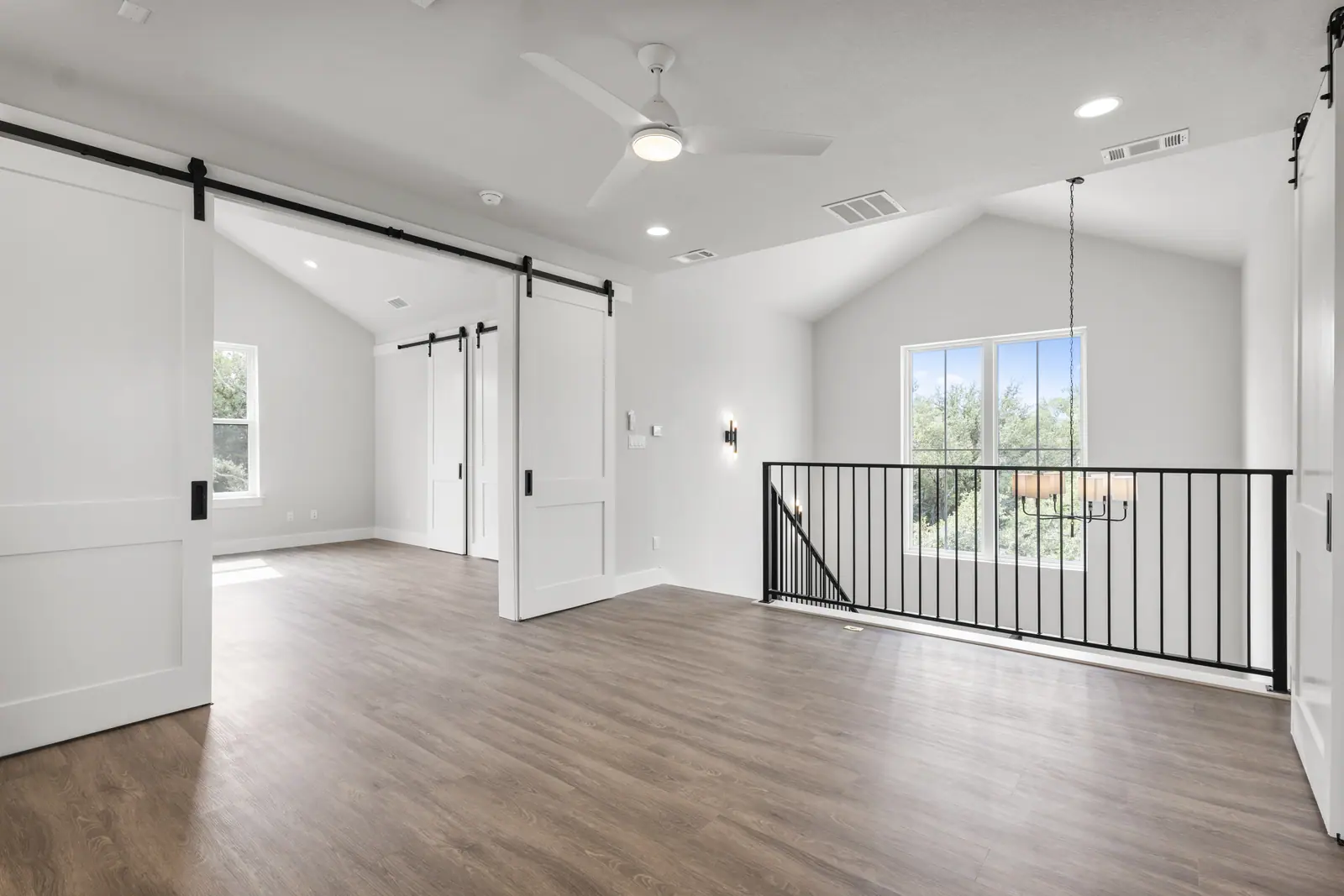 Stairs, Round Mountain Modern Farmhouse (RenovatePros project)