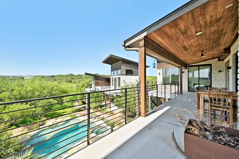 Deck and pool, Spicewood Lake Retreat (RenovatePros project)